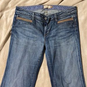 Paige jeans, leather detail, size 32
